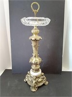 Brass & Marble Ashtray, measures 24 inches tall