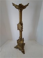 Antique Brass Religious Candle Holder
