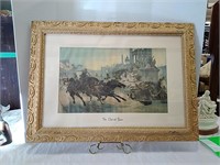 The Chariot Race, Lithographic Print, measures