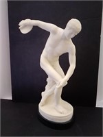 Marbleware Discus Man, measures 21 inches tall