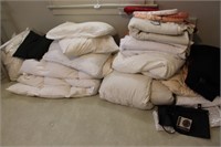 Large Lot of Pillows, Blankets, Sheets, Misc.