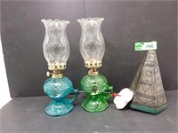 Finger glass kerosene lamps and ceramic tip chime