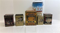 Tea tins. Vintage and cookie tins