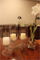 Large Glass Candle Holders, Glass Plant Holder