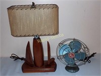 Vintage Lamp & Fan