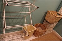 Collapsible Rack, Clothes Hamper, Basket, Waste