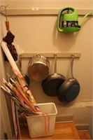 Skillets, Pans, Watering Can, Misc.