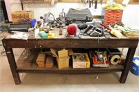 Large Lot of Tools on Work Bench