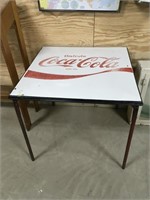 29x27x29 Inch Enamel Top Coca Cola Table
