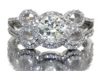 14kt Gold 1.34 ct Round Diamond Bridal Set