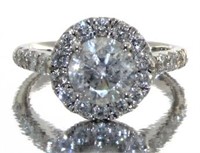 14kt White Gold 2.33 ct Round Diamond Ring