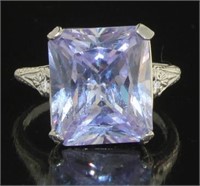 Gorgeous Radiant Cut Lavender Designer Ring