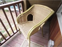 Wicker Chairs & Stand