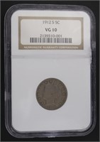 1912-S Liberty V Nickel *Rare Key Date