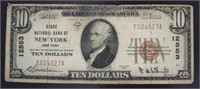 Series 1929 New York $10 National Currency Note