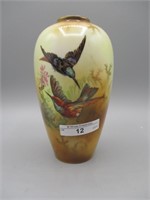 RS Prussia 6" Hummingbird vase. Scarce