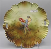 RS Prussia 10.5" Parakeet pleated mold cake plate.