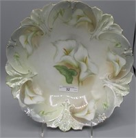RS Prussia 11" calla lily mold floral bowl