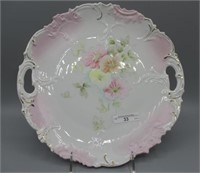 EArly YEars 11" floral hand painted cake plate