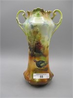 RS Prussia 5" 2 handled Turkey vase