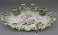 RS Prussia 13" ripple mold floral celery tray w