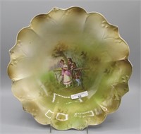 RS Prussia 10.5" bowl w/ Courting Couple on fence