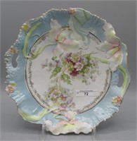 Hidden Image 10.5" floral cake plate w carnation