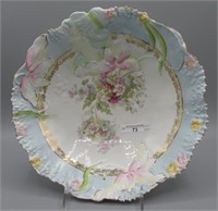 Hidden Image 9" floral cake plate w/ carnation