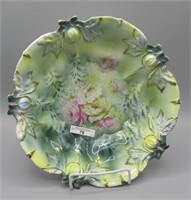 RS Prussia 10.5" acorn mold floral bowl w/