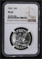 1961 PF67 Franklin Silver Half Dollar
