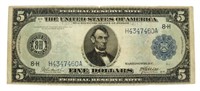 Series 1914 $5.00 Large Federal Reserve Note