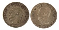 (Pair) 1907 & 30 Sweeden Silver 2 Kronor