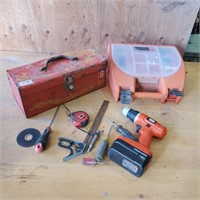 Hand Tools, Tool Box, Cordless Drill No Charger