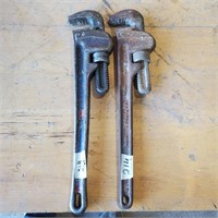 2-18" Pipe Wrenches Ridgid, National