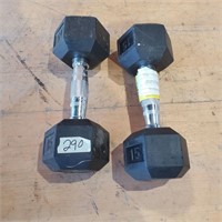2-15lb Weights