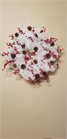 Holly Berry and Pinecone Wreath By Amber