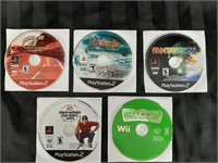 Wii & Playstation 2 Video Game Lot - 5 Games