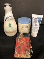 Lot of great creams -Aveeno, CeraVe, Soap & eyes