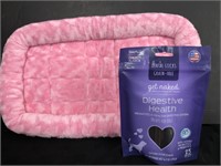 Wag your Tail-too cute pink bed & Get Naked Treats