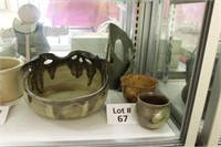 (4) pieces Modern Art Pottery: