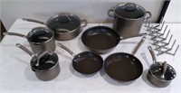 115 - NICE SET OF POTS N PANS