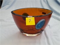 Waterford art glass bowl