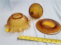 2pcs. amber glass