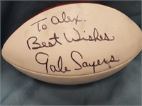 Autographed Gale Sayers football