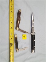 3 Knives , 2pocket and1 auto