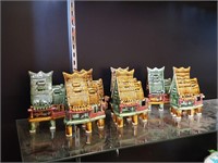 7 ceramic pagodas