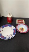 Coca Cola plate bowl, soap holders and soap