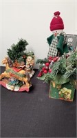 Christmas decor: snowman’s , rocking horse with