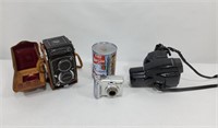 Caméra Yashica C,Canon A550/Vidéo Olympus
