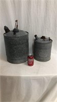2 Galvanized cans for one money